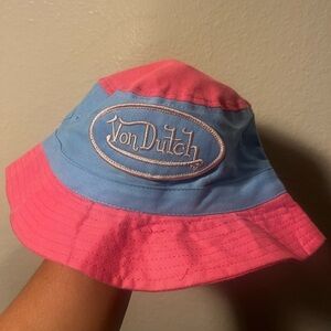 Von Dutch original Pink and Blue Bucket Hat for kids